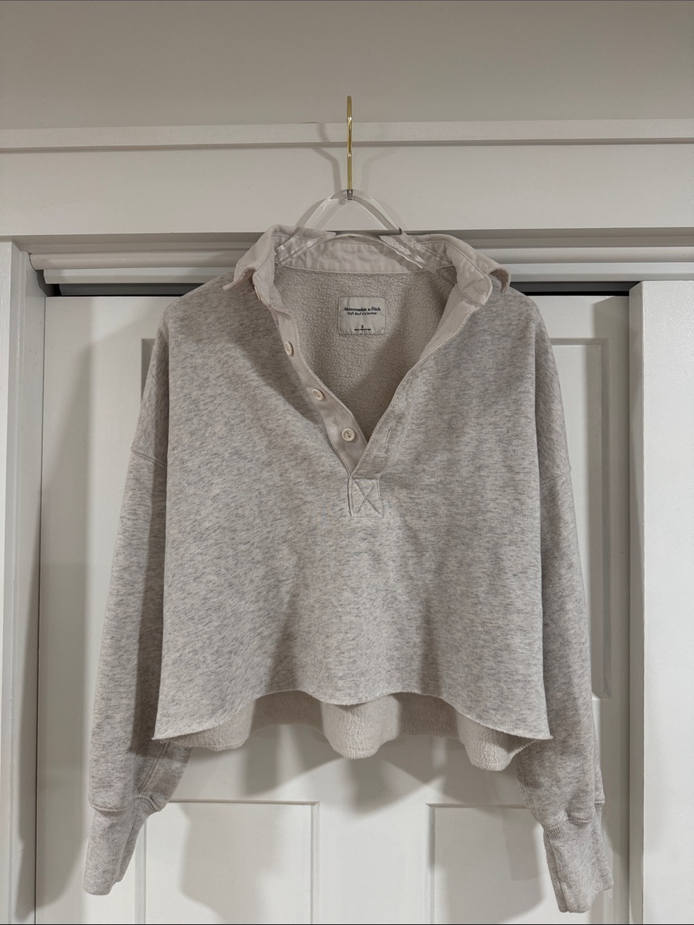 Abercrombie & Fitch Cream Sherpa Jacket - Soft A&F Collection